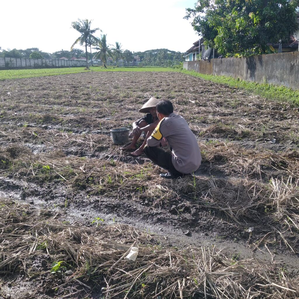 Bhabinkamtibmas Desa Kuripan Beri Motivasi Pemanfaatan Pekarangan untuk Ketahanan Pangan