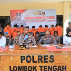 Polres Loteng Ungkap 11 Kasus Dan Amankan Sembilan Tersangka Selama Bulan April.