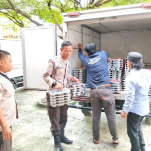 Polres Loteng Kawal Pendistribusian Makanan Bergizi Gratis untuk Pelajar, Dukung Program Nasional