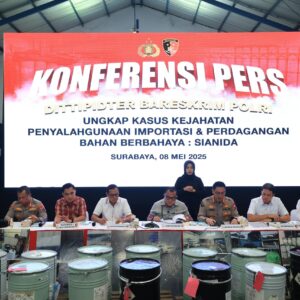 Bareskrim Polri Bongkar Perdagangan Ilegal Sianida di Surabaya dan Pasuruan, Omzet Capai Rp 59 Miliar