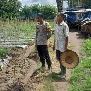 Bhabinkamtibmas Desa Goa Lakukan Monitoring Ketahanan Pangan Warga Binaan
