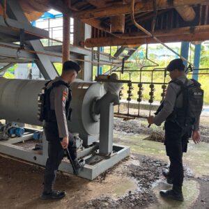 Unit Pamobvit Sat Samapta Polres Bima Kota Laksanakan Pengamanan dan Patroli di Objek Vital PLTMG Bonto Bima
