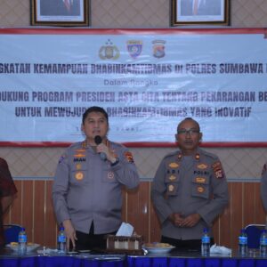 Bhabinkamtibmas Jajaran Polres Sumbawa Barat Ikuti Latkatpuan Dir Binmas Polda NTB