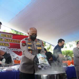 Polda Riau Gelar Pemusnahan Barang Bukti Narkoba
