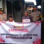 Hari Bhayangkara ke-79, Polsek Kediri Bantu Warga Lansia di Kediri Selatan