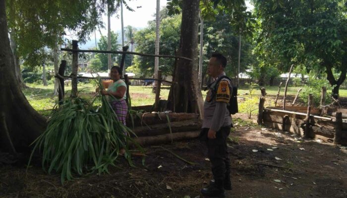 Bhabinkamtibmas Edukasi Ketahanan Pangan Warga Batulayar Barat