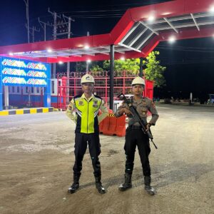 Unit Pam Obvit Sat Samapta Polres Bima Kota Laksanakan Pengamanan di PT. Pertamina Patra Niaga Integrated Terminal Bima