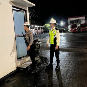 Unit Pam Obvit Sat Samapta Polres Bima Kota Laksanakan Pengamanan dan Patroli di Objek Vital PT Pertamina Patra Niaga Bima