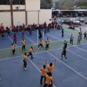 Semarak Hari Bhayangkara Ke-79, Polres Bima Kota Gelar Turnamen Voli Antar Satker
