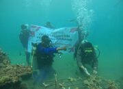 Kapolres Sumbawa Pimpin Transplantasi Terumbu Karang dalam Rangka Hari Bhayangkara ke-79