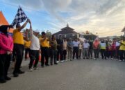 Olahraga Bersama Warna-Warni Meriahkan Hari Jadi Bhayangkara ke-79 di Polres Bima Kota