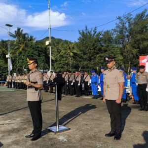 Polres Lombok Utara Gelar Upacara Tabur Bunga Sambut Hari Bhayangkara ke-79