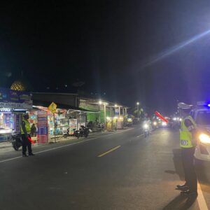 Satlantas Polres Lombok Utara Gelar Patroli Malam dan Gaktib Lalu Lintas