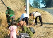 Bhabinkamtibmas Desa Mantun Ajak Warga Gotong Royong Sambut HUT RI ke-80