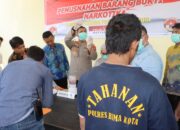 Polres Bima Kota Musnahkan Barang Bukti Narkotika Jenis Sabu 122,82 Gram Secara Terbuka
