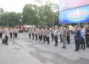 Polres Lombok Tengah Laksanakan Apel Cipta Kondisi Pra-MotoGP 2025.