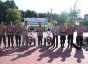 Dukung Ketahanan Pangan, Polres Sumbawa Serahkan Bantuan Alsintan kepada Kelompok Tani.