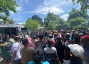 AKSI DAMAI MASYARAKAT DESA CALABAI BERLANGSUNG AMAN DAN TERTIB, POLSEK PEKAT LAKUKAN PENGAMANAN MAKSIMAL