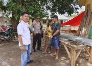 Polsek Sanggar Mengecek Rubuhnya Atap Sekolah SDN Boro Yang Masih Dalam Tahap Pembangunan