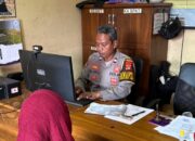 PERSONEL PAMAPTA III POLRES DOMPU TERIMA LAPORAN MASYARAKAT