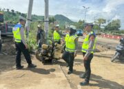 Sat Lantas Polres Bima Kota Lakukan Pengecekan Daerah Rawan Laka dan Berikan Himbauan Keselamatan Berlalu Lintas