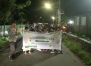 Bhabinkamtibmas Benete Hadiri Pawai Sholawat Peringatan Isra Mi’raj Nabi Muhammad SAW