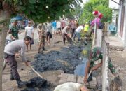 Semangat Sinergitas TNI-POLRI, Polsek Bolo Gelar Gotong royong Bersama Koramil 1608-02/Bolo