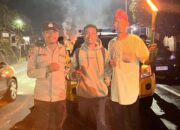 Patroli Cipkon, Polsek Donggo Laksanakan Pengamanan Pawai Obor Menyambut Bulan Suci Ramadhan 1447 H/2026 M, di Desa Rora