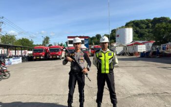 Unit Pam Obvit Sat Samapta Polres Bima Kota Laksanakan Pengamanan Objek Vital di Pertamina Bima