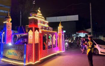 PAWAI TAKBIR KELILING IDUL FITRI 1447 H DI DOMPU BERLANGSUNG MERIAH, AMAN DAN KONDUSIF