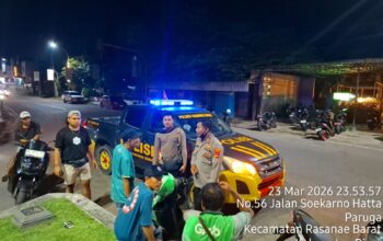 Blue Light Patrol Polsek Rasbar Intensifkan Pengamanan, Cegah Gangguan Kamtibmas