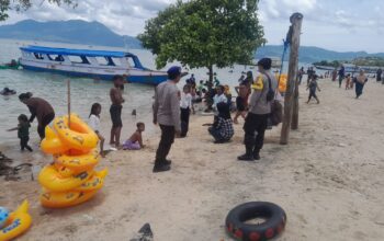 Sat Polairud Polres Bima Kota Laksanakan Pengamanan Wisata Bahari di Pantai Lariti