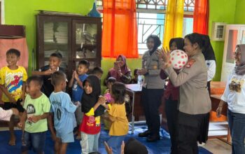 Kembalikan Senyum Anak-Anak Kalimango, Polres Sumbawa Gelar Trauma Healing Pasca Kebakaran