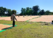 Dukung Ketahanan Pangan Nasional, Bhabinkamtibmas Polsek Manggelewa Pantau Hasil Panen Jagung Warga