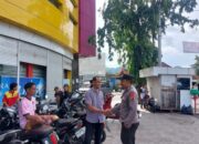 SAT BINMAS POLRES DOMPU LAKSANAKAN SAMBANG DAN HIMBAUAN KAMTIBMAS DI PUSAT PERTOKOAN BOLLY MART