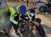 Patroli Blue Light dan Penertiban Knalpot Brong, Polres Bima Kota Ciptakan Kamseltibcar Lantas