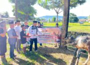 POLRES DOMPU LAKSANAKAN PEMOTONGAN DAN PEMBAGIAN DAGING KURBAN IDUL ADHA 1447 H/2026 M