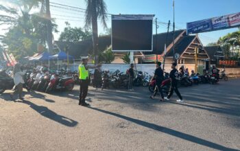 SATLANTAS POLRES DOMPU AMANKAN KEGIATAN CAR FREE DAY, WUJUDKAN KAMSELTIBCARLANTAS YANG AMAN DAN KONDUSIF
