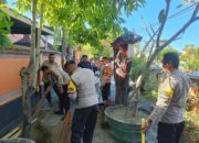 Sambut Hari Bhayangkara Ke-80, Polsek Sumbawa Gelar Bakti Religi di Pura Giri Natha