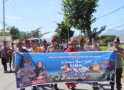 Semarak Hari Jadi Bima ke-386, Polres Bima Kota dan Bhayangkari Meriahkan Pawai Budaya Rimpu Pesona Dana Mbojo