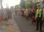 Polsek Gangga Amankan Nyongkolan Warga Dusun Sandangar Menuju Dusun Karang Anyar