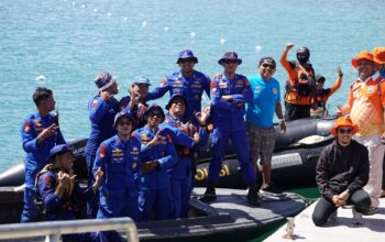 Ditpolairud Polda NTB Maksimalkan Pengamanan Porprov NTB 2026 Cabang Olahraga Fin Swimming di Perairan Tawun