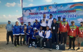 Personel Ditpolairud Polda NTB Raih Medali Emas pada Porprov NTB 2026 Cabang Olahraga Aerosport Disiplin Paralayang
