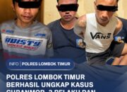 POLRES LOMBOK TIMUR BERHASIL UNGKAP KASUS CURANMOR, 3 PELAKU DAN 9 UNIT SEPEDA MOTOR DIAMA