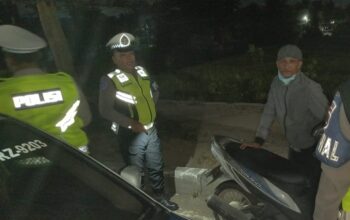 Satlantas Polres Lombok Barat Intensifkan Patroli Malam di Bypass BIL Cegah Balap Liar