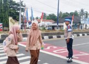 Polsek Tanjung Laksanakan Giat Rawan Pagi di Depan SMPN 1 Tanjung