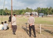 Polsek Kayangan Amankan Open Turnamen Merenten Cup Piala Kepala Desa Sesait