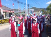 Polsek Monta Kawal Acara Karnaval Tingkat SD Kecamatan Monta Dalam Rangka Memeriahkan HUT Kemerdekaan RI Ke-81