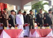 Kapolres Bima Kabupaten AKBP Muh. Anton Bhayangkara Gaisar S.I.K.M.H., Hadiri Upacara Penurunan Bendera HUT Kemerdekaan RI Ke-81