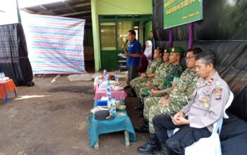 Wujud sinergitas antara TNI dan Polri, Kapolsek Sanggar menghadiri peresmian Koramil 1608-09 Sanggar